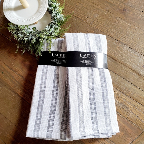 Ralph Lauren Black Label Kitchen 4pc Ralph Lauren Gray Stripped